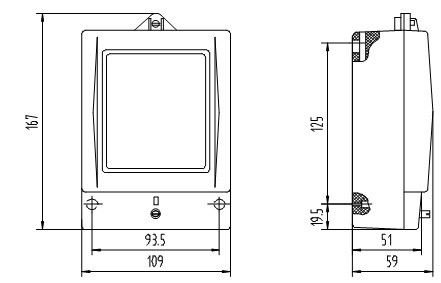 IP54 Single Phase Electricity Active Digital Energy Meter LCD Display