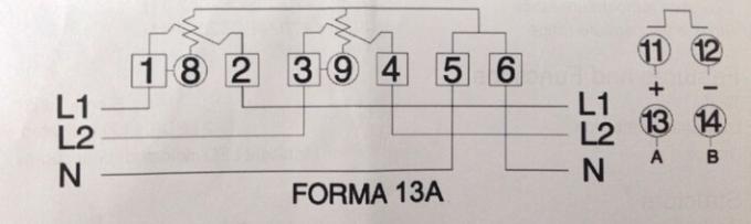 Digital Display Two Phase Three Wire Electronic Kilowatt