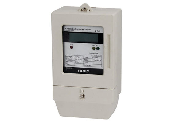 China Class 1 LCD Display Prepaid Energy Meter , Prepayment Electricity Meter With IC Card supplier