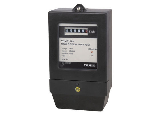 China 50/60 Hz Single Phase Electronic Energy Meter With Cyclometric Register supplier
