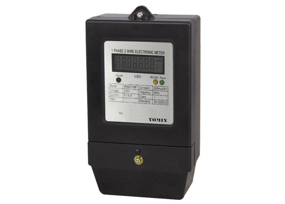 China LCD Display 220V Single Phase 2 Wire Electronic Digital Energy Meter With Battery supplier