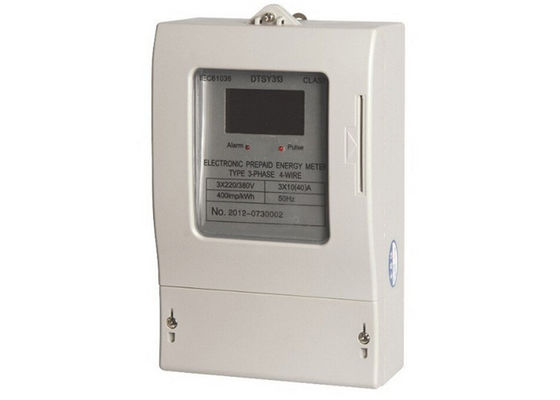 China 3 phase 4 Wire Electronic Pre-paid Watt hour Meter Complies With IEC 61036 supplier