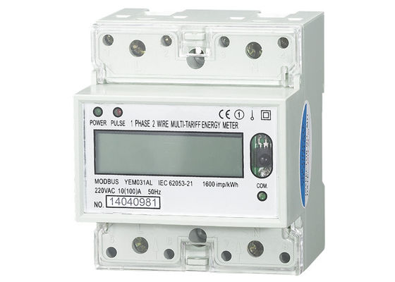 China RS485 Din Rail Energy Meter Single Phase , Multi tariff Active kWh meter supplier