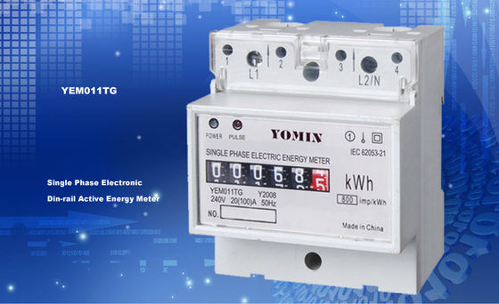 China CE Certificate Single Phase Energy Meter For Measure Active Energy Consumption supplier