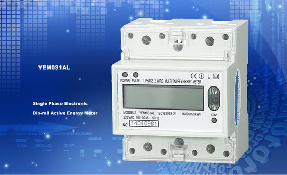 China White Color Single Phase Energy Meter Watt Hour Meter With Three Tariffs , Customized Logo Printed supplier