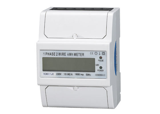Household Active 2 Wire Din Rail Single Phase Energy Meters With LCD Display supplier