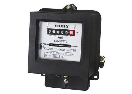 ABS Black Plastic Electromechanical Energy Meters , Mechanical Single Phase Watt Hour Meter supplier