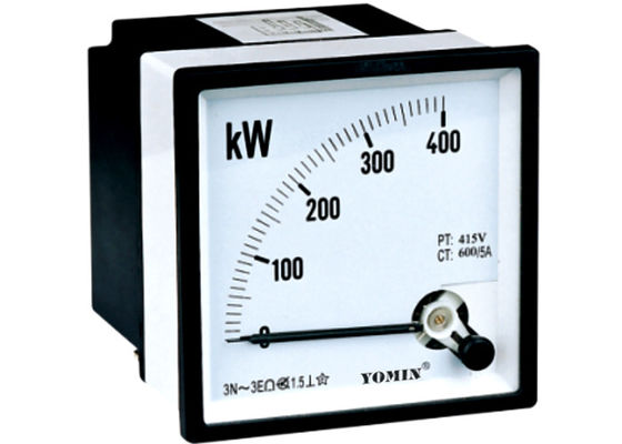 400KW Single Phase Analog Watt Meter / Panel Mount Digital Voltmeter , Voltage Meter 96*96 supplier