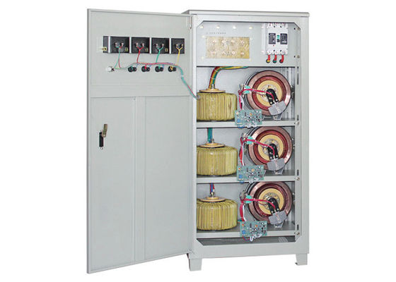 SVC 90KVA Automatic Voltage Stabilizer , Power Supply Three Phase Servo Motor Stabilizer / supplier