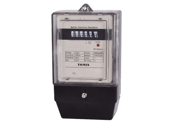 127/230V PC Cover Single Phase kilowatt hour meter With Ultrasonic Closed Cover supplier