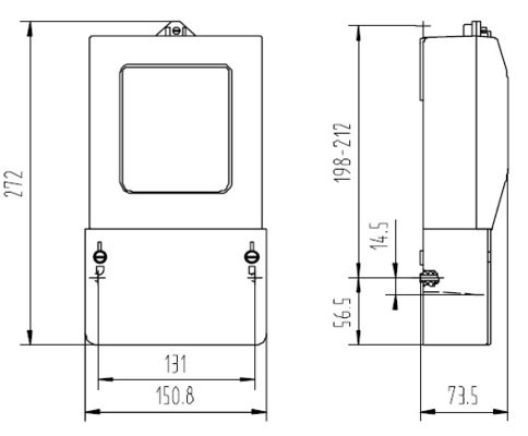 Residential / Industrial Use Active Three Phase Watt Hour Meter Electronic With Four Wire supplier