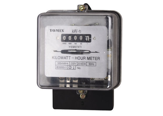 Anti - UV PC Cover 10A 20A 30A 40A Eletromechanical Type Single Phase kilowatt hour meter supplier