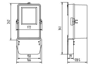 Moisture-resistant Front Board Electromechanical Energy Meter 3 Phase 4 Wire D86 supplier