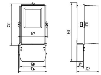 Three Phase Front Board Installed Electromechanical Energy Meter 3 x 230 / 400V supplier