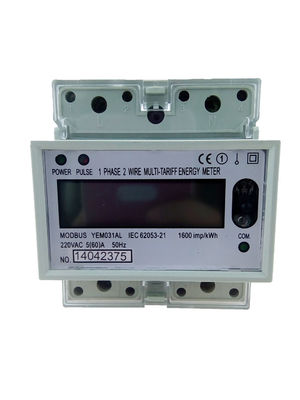 White Color Single Phase Energy Meter Watt Hour Meter With Three Tariffs , Customized Logo Printed supplier