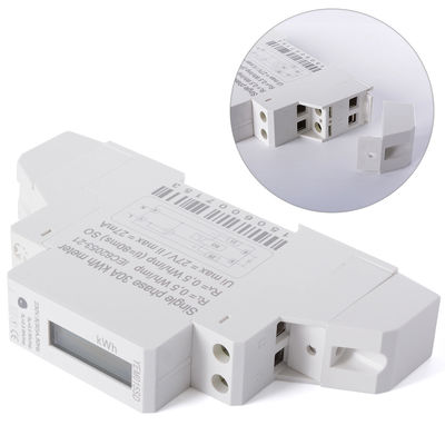 Small Volume Single Phase Electric Meter With 35mm Din Rail PC , Customized Size supplier