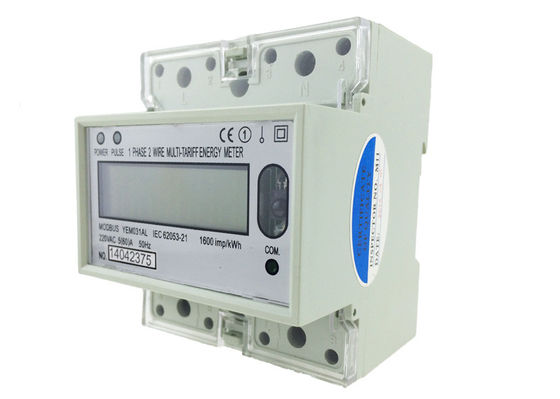 White Color Single Phase Energy Meter Watt Hour Meter With Three Tariffs , Customized Logo Printed supplier