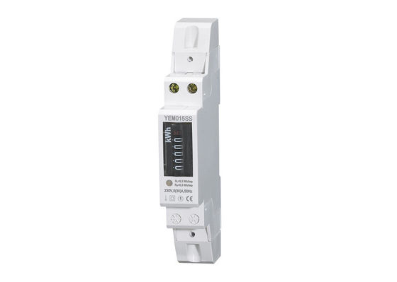 YEM015SS KWh Pulse Output Single Phase Din Rail Energy Meter With Analog Display 60A supplier