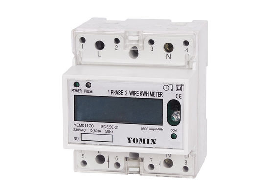 YEM011GC RS485 Single Phase Din Rail Watt Meter Digital Meters for Electricity supplier